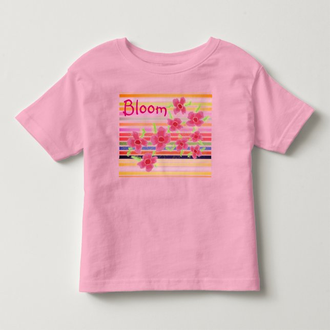 Camiseta Acentos Florais Rosa (Frente)