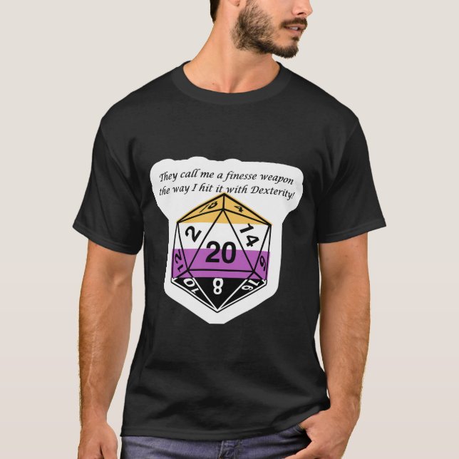 Camiseta Acerta-o com destreza não-binária (Frente)