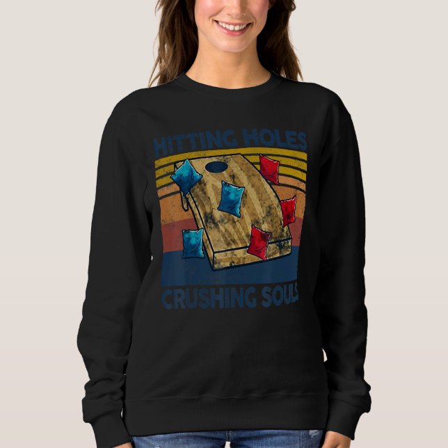 Camiseta Acertando Buracos e Esmagando Almas  Cornhole (Frente)