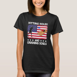 Camiseta Acertando Buracos e Esmagando Almas Equipe de Co