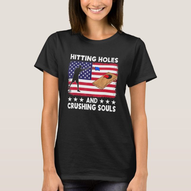 Camiseta Acertando Buracos e Esmagando Almas   Equipe de Co (Frente)