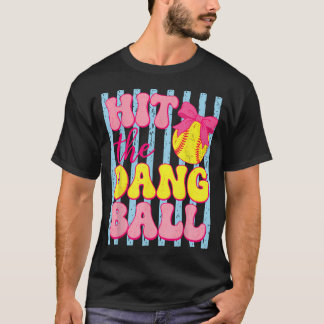 Camiseta Acerte a droga da bola divertido dia de jogo de so