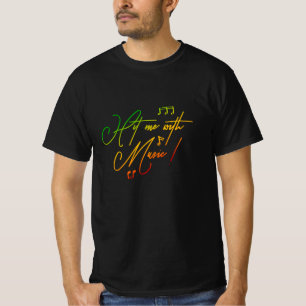 Camiseta Acerte-Me Com Música Manuscrita, Rasta Colors Regg