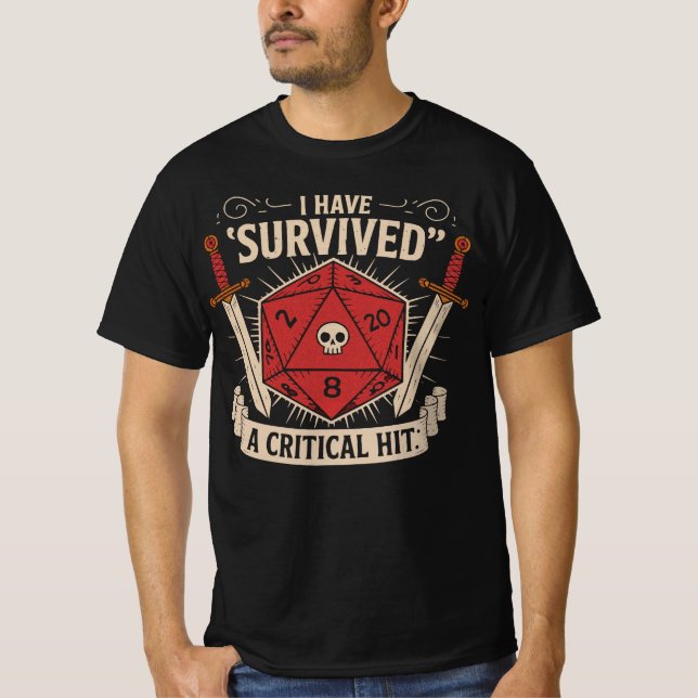 Camiseta Acerto crítico D20 - Dungeons and dragons (Frente)