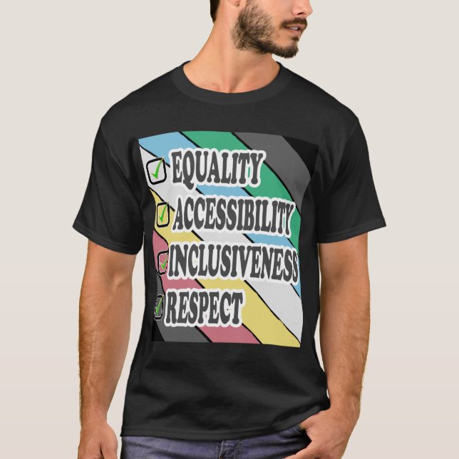 Camiseta ACESSIBILIDADE DO orgulho de incapacidade (Frente)