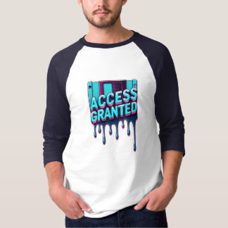 Camiseta Acesso Concedido | Gráfico de Disquete de Hacker R