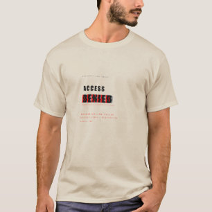 Camiseta Acesso Negado Design de Tipografia de Tecnologia E