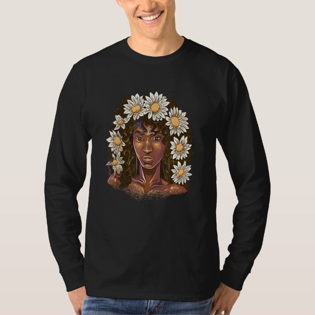 Camiseta Acessórios africanos de cabelo Flores Gardener Gar (Frente)