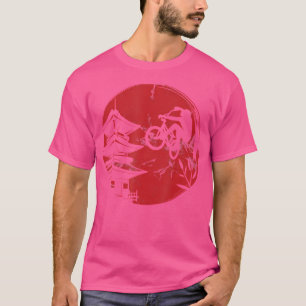 Camiseta Acessórios Bmx Do Red Sun Bmx Japonês Bmx