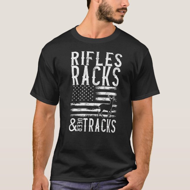 Camiseta Acessórios de caça a veados Deer Hunter Deer Deer (Frente)