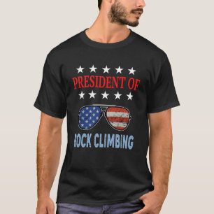 Camiseta Acessórios de Escala de Rock EUA Bandeira Subindo 