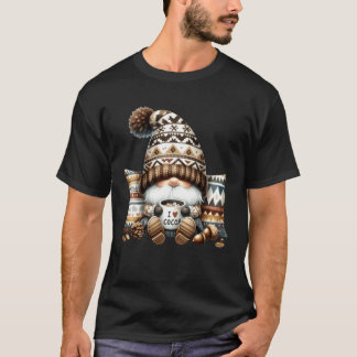 Camiseta Acessórios de Outono de Gnome de Inverno com Canec