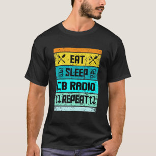 Camiseta Acessórios De Rádio Cb De Retro Vintage Para Mulhe