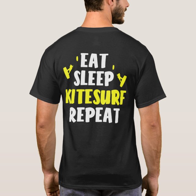Camiseta Acessórios de Roupas de Kitesurfe Diversão (Verso)
