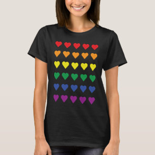 Camiseta Acessórios LGBTQ Orgulho gay do Coração LGBT + Rai