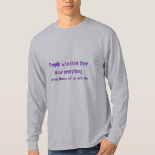 Camiseta Acha Que Sabe Tudo Básico De Longa Folga