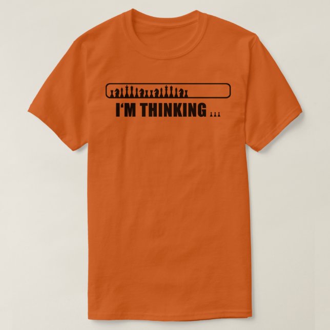 Camiseta Acho que estou pensando. (Frente do Design)