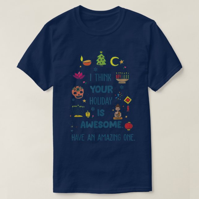 Camiseta Acho Que Seu Feriado É Incrível Feriado De Chanucá (Frente do Design)