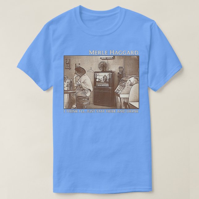 Camiseta Acho Que Vou Ficar Aqui E Beber (Frente do Design)