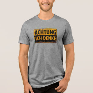 Camiseta ACHTUNG, Ich Denke - Esquema Alemão de Alerta, Per