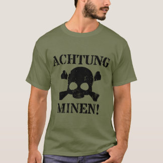 Camiseta Achtung Minen! Sinal WWII