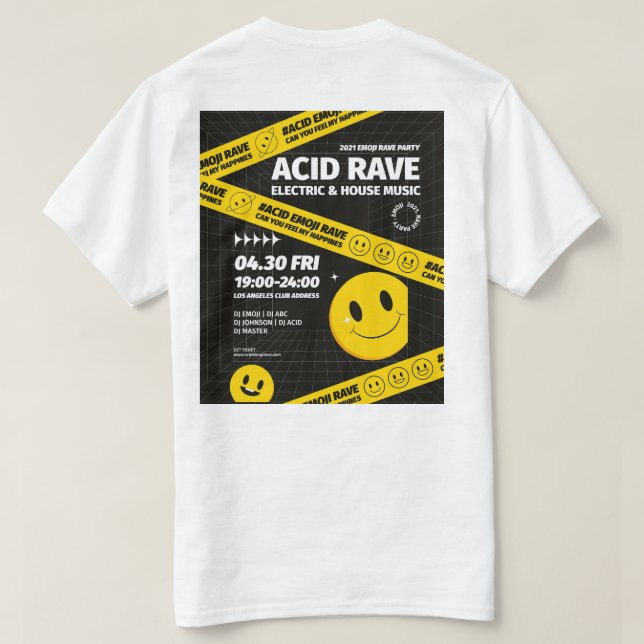 CAMISETA ACID RAVE (Verso do Design)