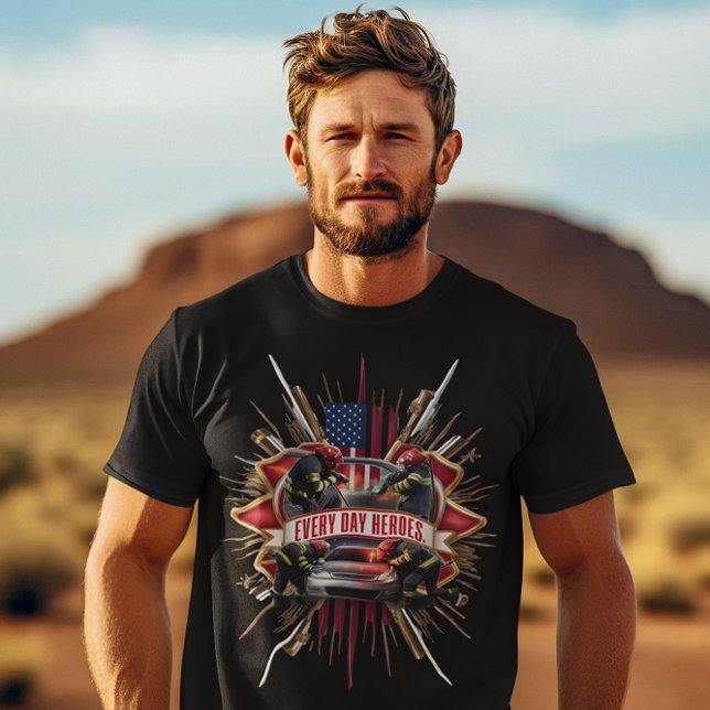 Camiseta Acidente de carro de resgate de bombeiros (Criador carregado)