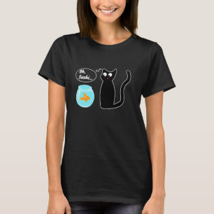 Camiseta Acidentes Engraçados Acontecem Oh Sushi Cat Goldfi