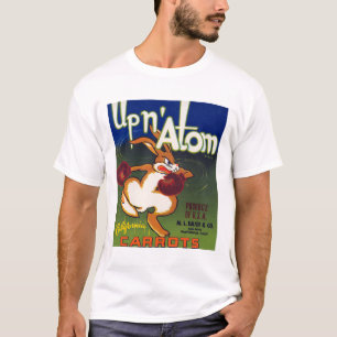 Camiseta Acima das cenouras de Califórnia do átomo do n