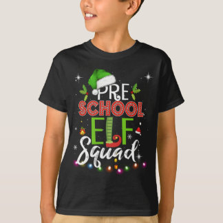 Camiseta Acima do Professor de Natal Pré-Escolar do Elf Squ
