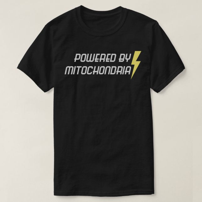 Camiseta Acionada por Mitocôndria Funny Science (Frente do Design)