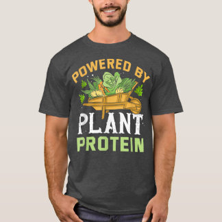 Camiseta Acionado pela proteína vegetal Meme Plant Vegan Po