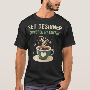 Camiseta Acionado Pelo Designer De Conjunto De Cafés