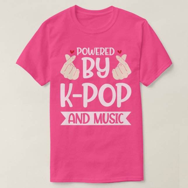 Camiseta Acionado pelo Pop K e pelo Pop e música K (Frente do Design)
