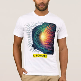 Camiseta Acionado por AI - Futurística Tech Design