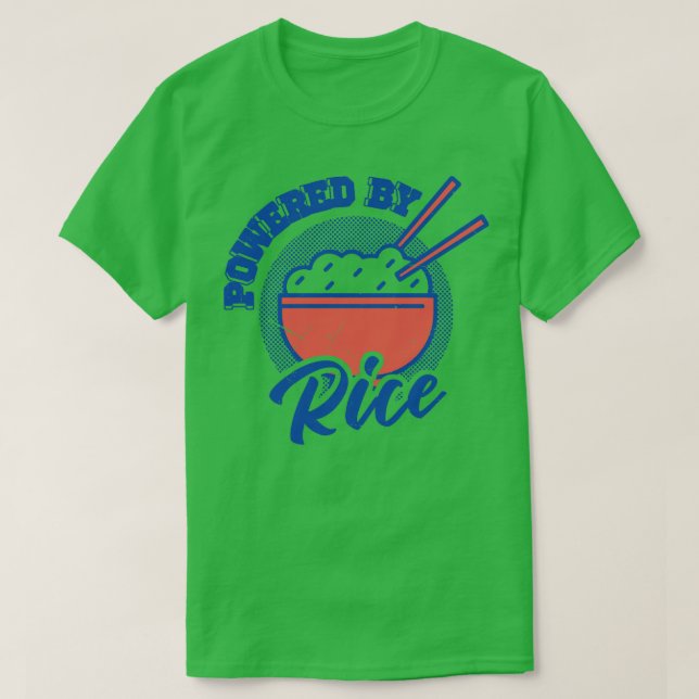 Camiseta Acionado Por Arroz Comida Asiático Sobre A Cuisina (Frente do Design)