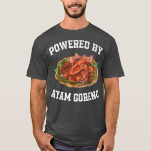 Camiseta Acionado Por Ayam Goreng Comida Indonésio Mot