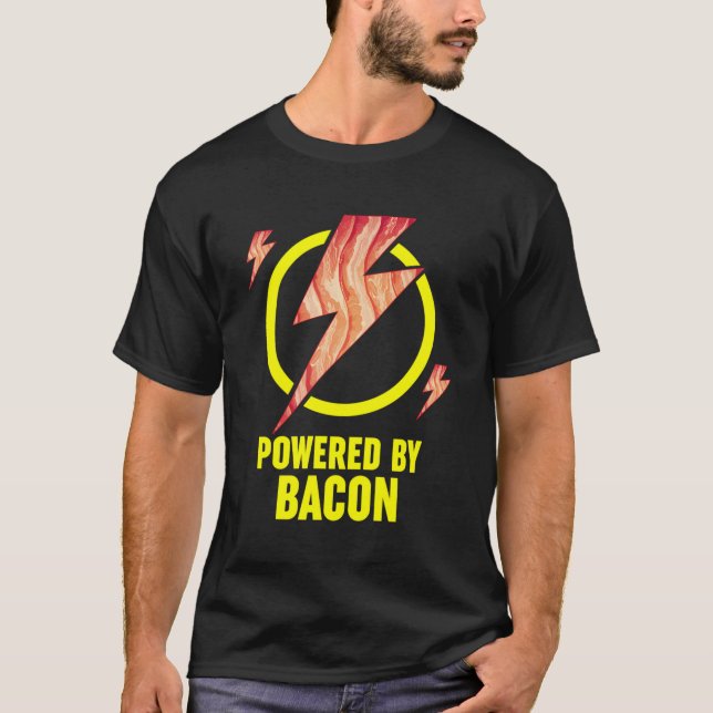 Camiseta Acionado Por Bacon Funny Churrasco Bacon Lovers Pu (Frente)