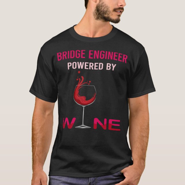 Camiseta Acionado Por Engenheiro De Ponte De Vinho (Frente)