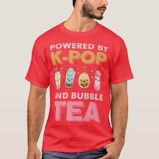 Camiseta Acionado por K-Pop e Bubble Tea Boba Música Corean