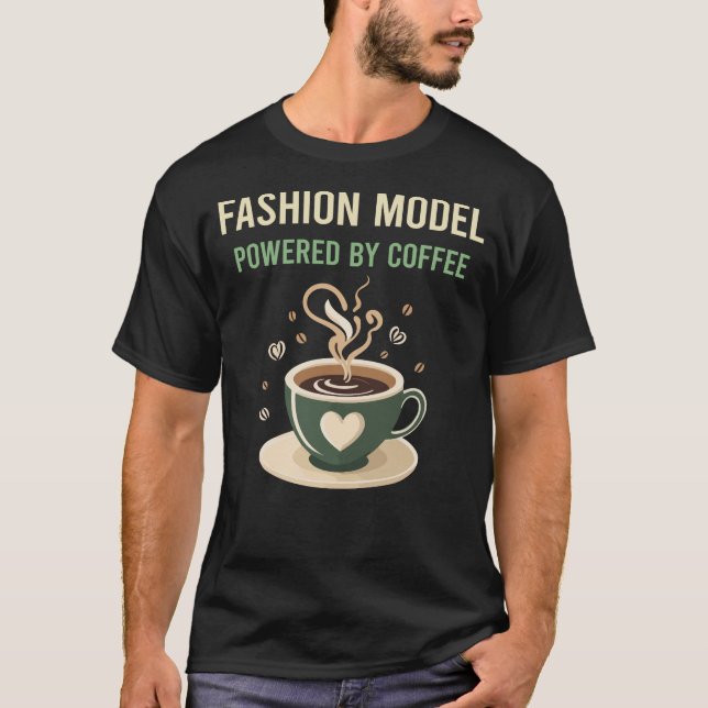 Camiseta Acionado Por Modelo De Moda De Café (Frente)