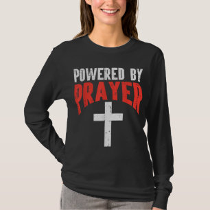 Camiseta Acionado Por Oração, Cruze Deus Jesus Homens Crist