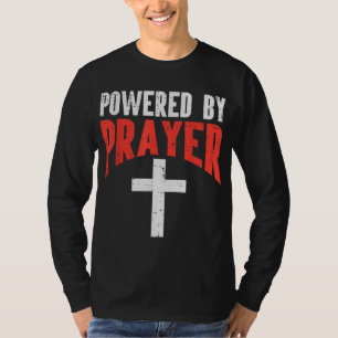 Camiseta Acionado Por Oração, Cruze Deus Jesus Homens Crist