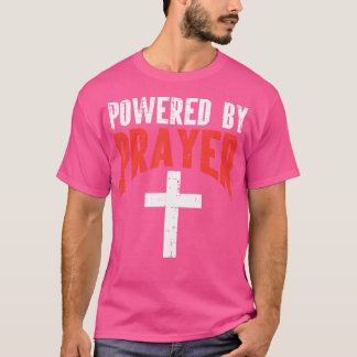Camiseta Acionado Por Oração, Cruze Deus Jesus Homens Crist