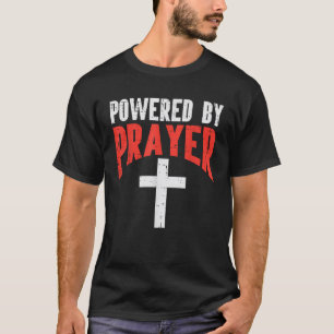 Camiseta Acionado Por Oração, Cruze Deus Jesus Homens Crist