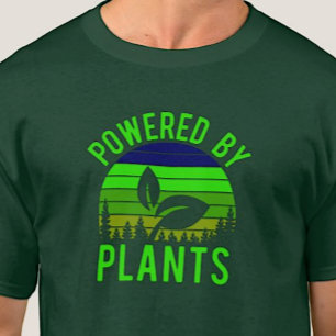 Camiseta Acionado Por Plantas Engraçadas Vegan Green Vintag