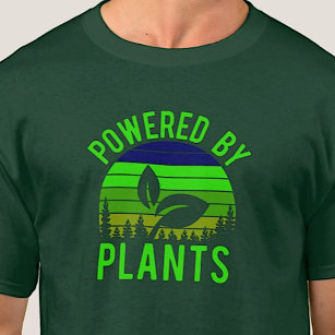 Camiseta Acionado Por Plantas Engraçadas Vegan Green Vintag