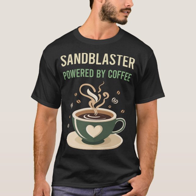 Camiseta Acionado Por Sandblaster De Café (Frente)