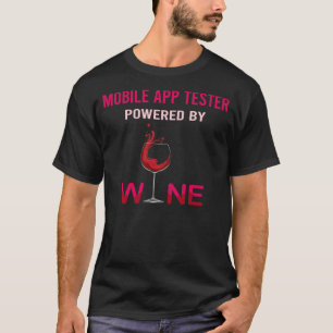 Camiseta Acionado Por Testor De Aplicativo Móvel De Vinho