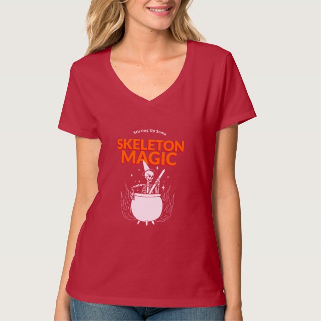 Camiseta Acionando Uma Magia Esquelética (Frente)